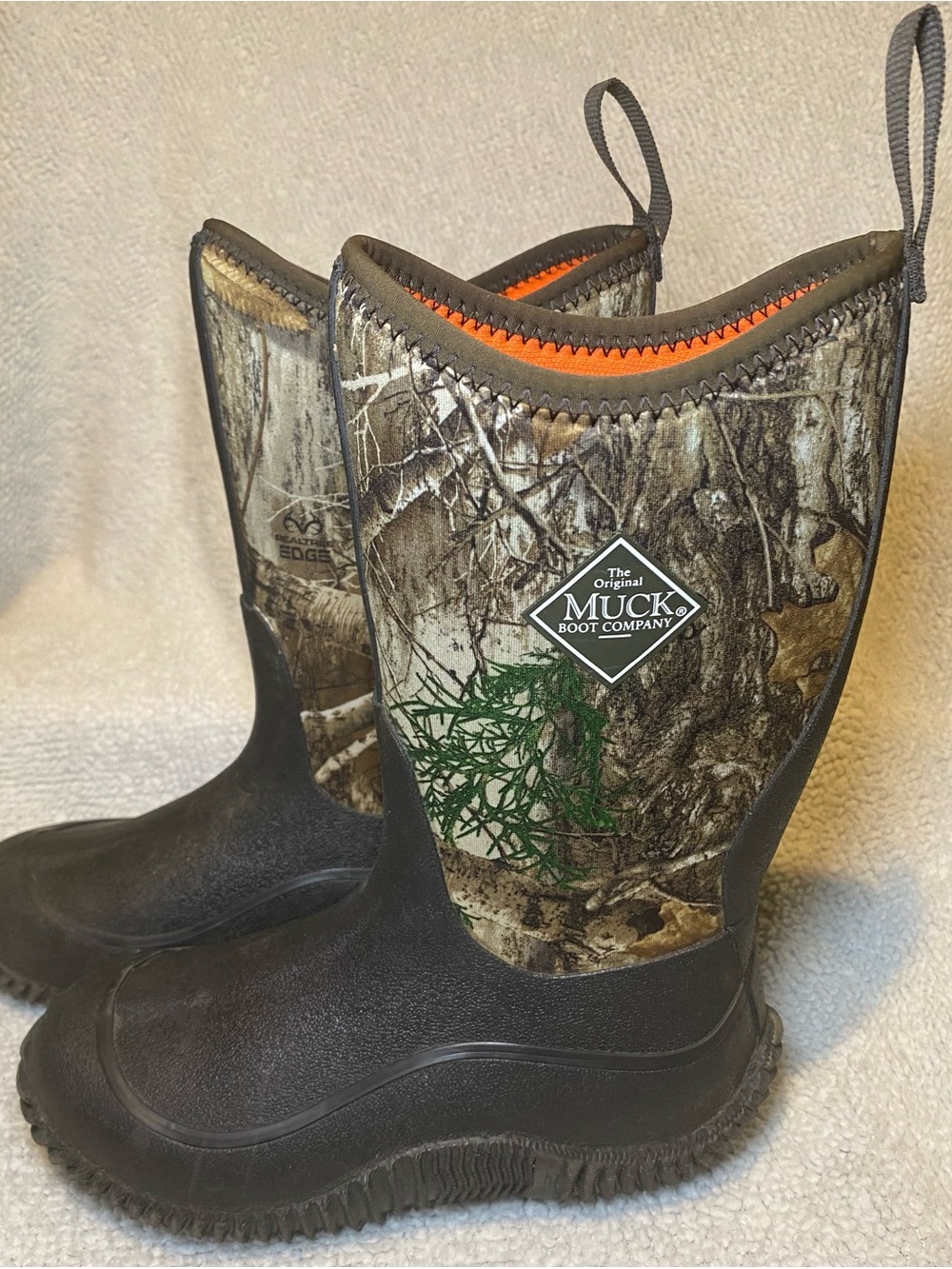 The Original Muck Boot Company Kids' Camo Waterproof Boots - Brown/Green